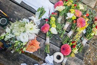 detail photo of wedding bouquet